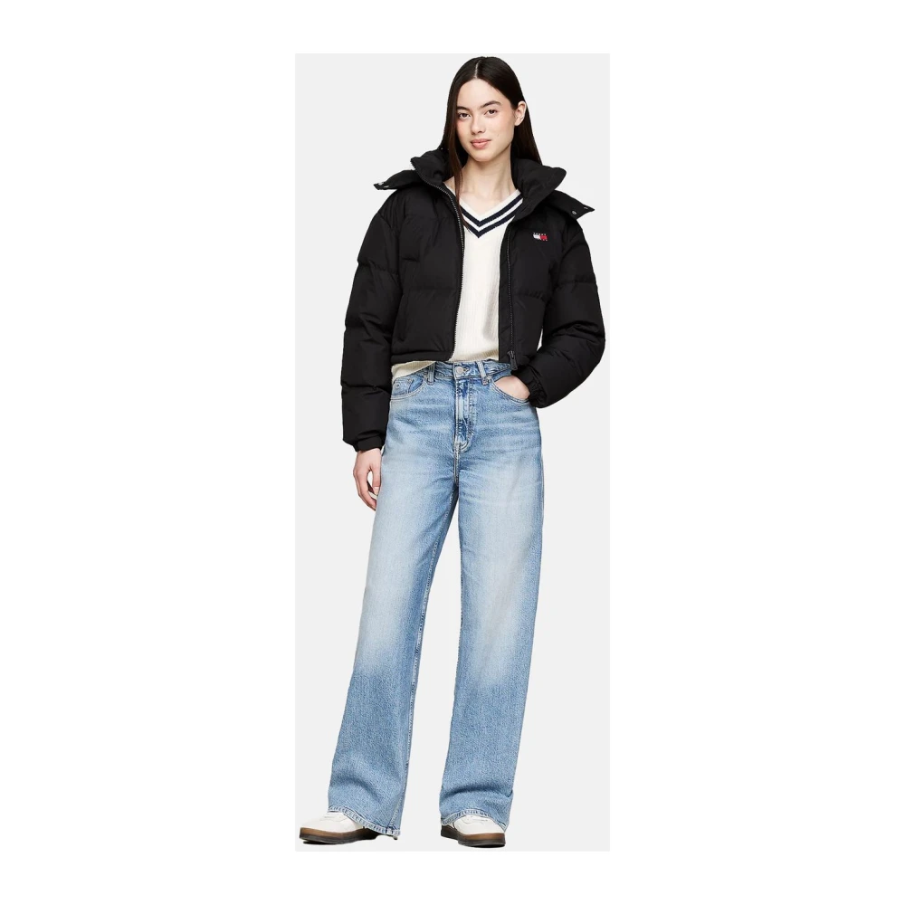 Tommy Jeans Faux Alaska Jassen en Mantels Collectie Black Dames