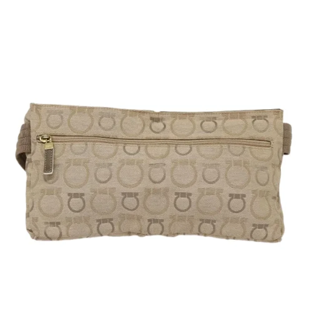 Salvatore Ferragamo Pre-owned Canvas crossbody-bags Beige Dames