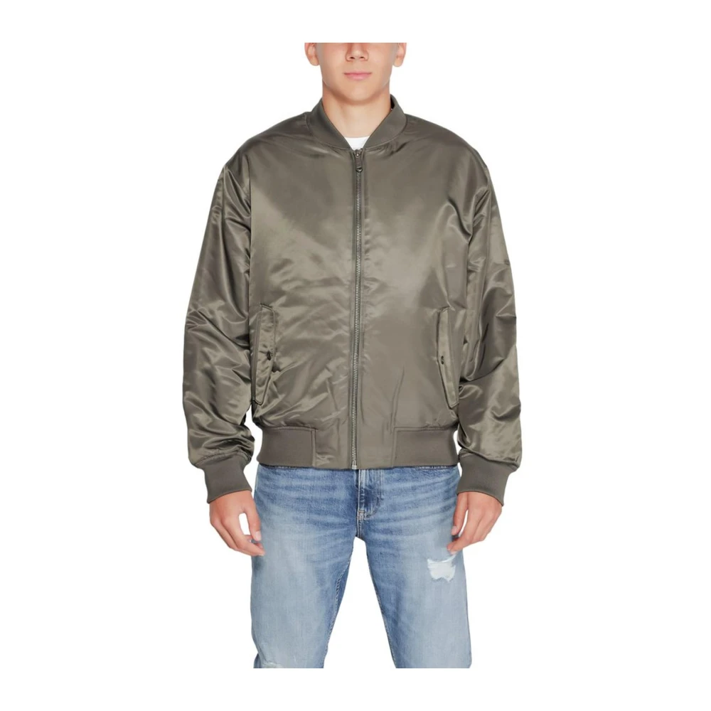 Calvin Klein Jeans Stijlvolle Polyamide Jas voor Mannen Gray Heren