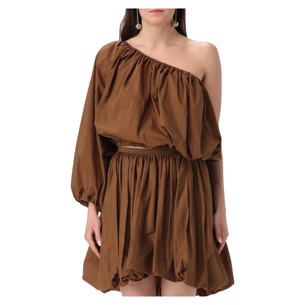 Philosophy Di Lorenzo Serafini Women's Brown Nylon Shirt For Stylish Look