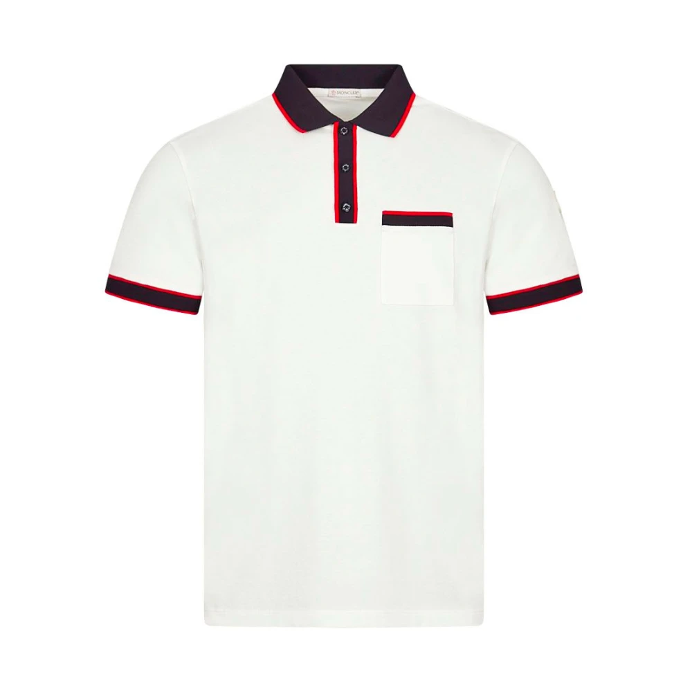 Moncler Klassieke Polo Shirt Model J1 091 White Heren