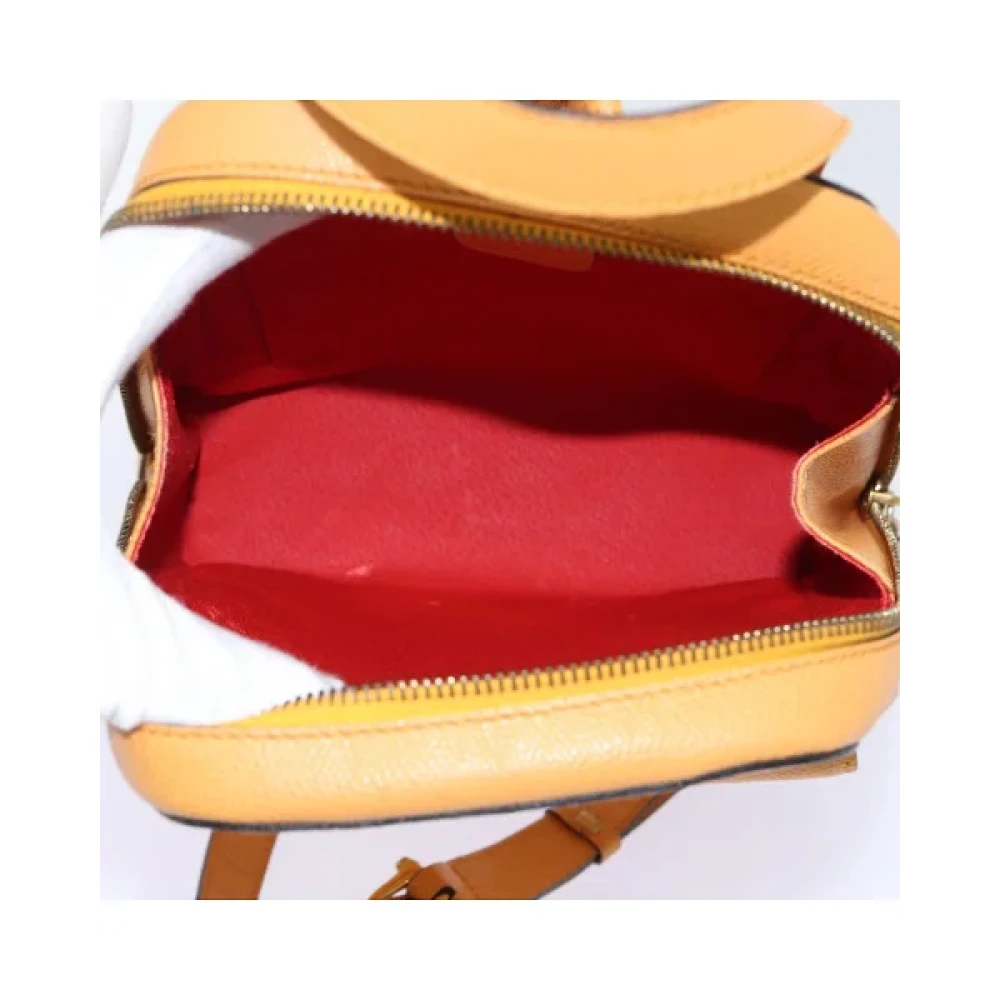 Celine Vintage Pre-owned Leather backpacks Orange Dames