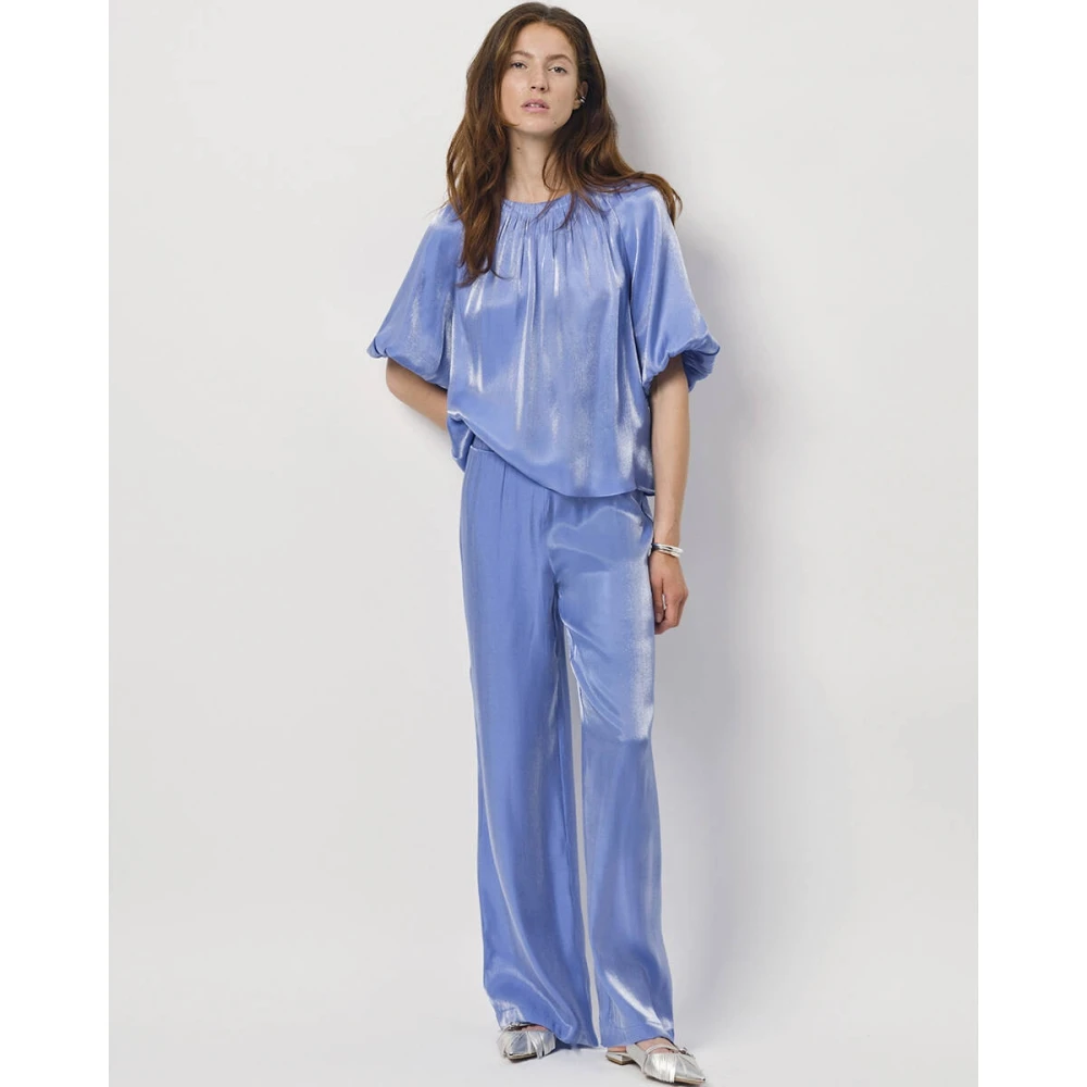 Dante 6 Simo Shimmer Back Detail Top Blue Dames