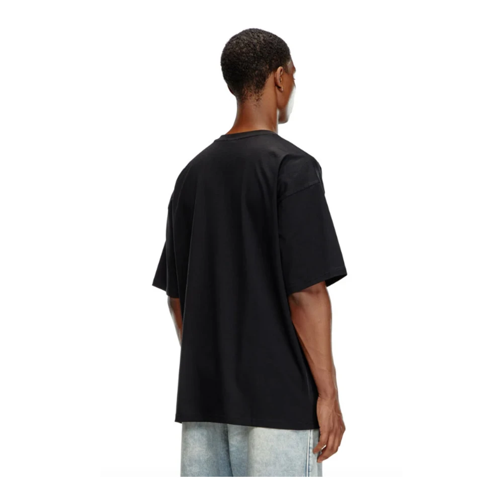 Diesel Oval D Geborduurd T-shirt (Zwart) Black Heren