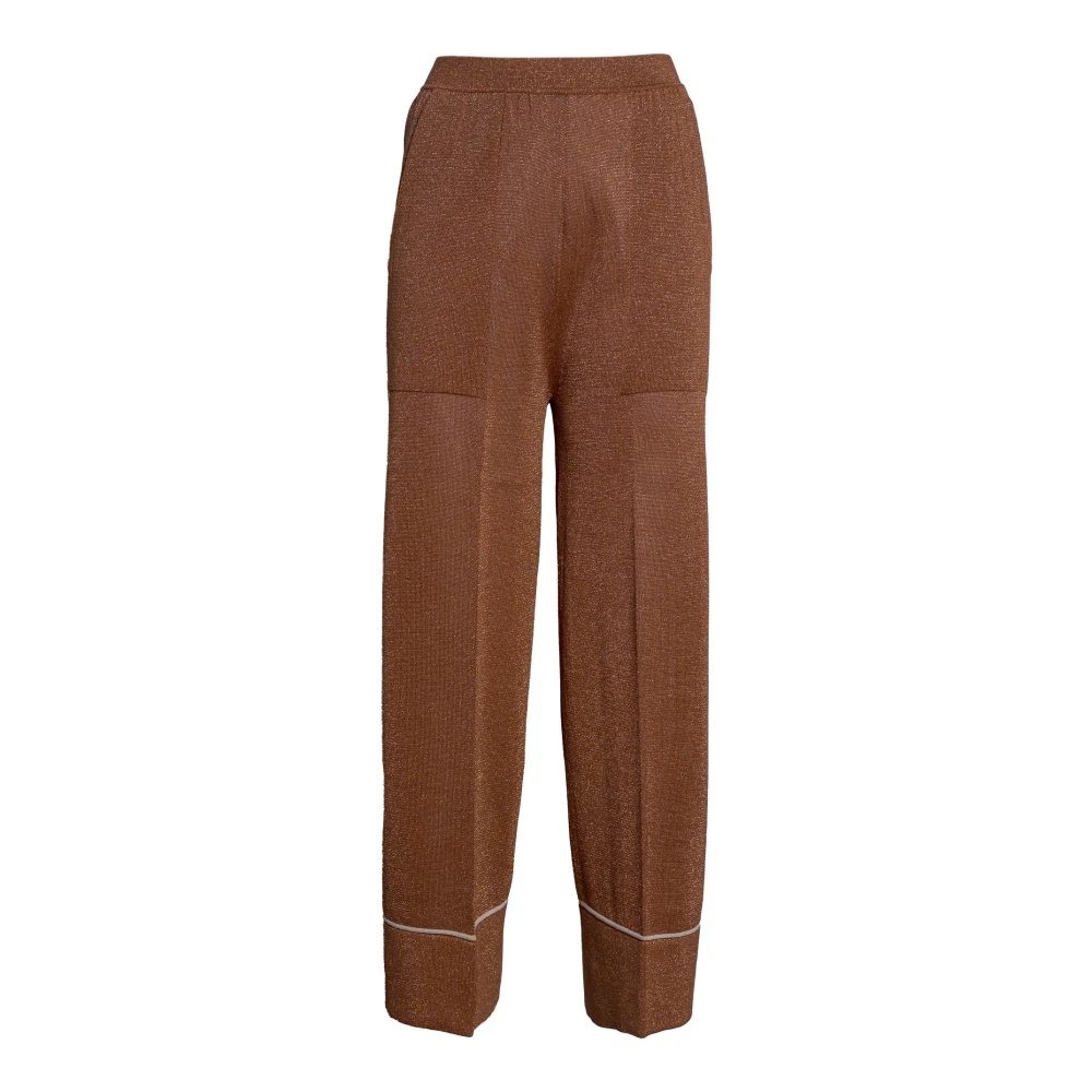 Circus Hotel Brown Wide Trousers - Female - Wide Trousers - S - Trousers