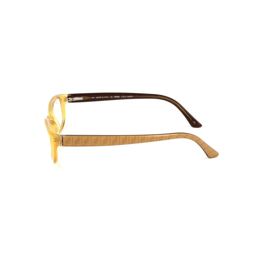 Fendi Bicolor Plastic Frames met Gele Wijzerplaat Yellow Dames