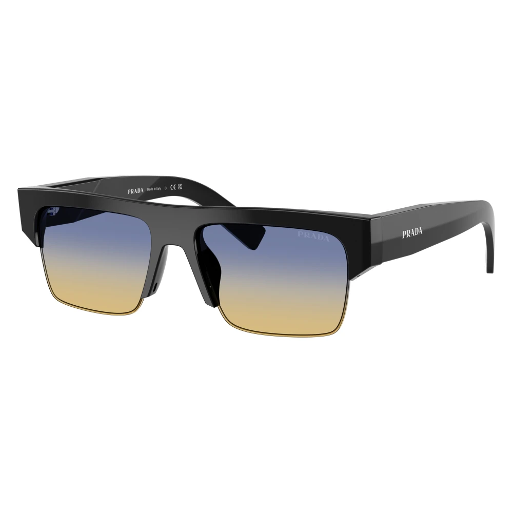 Prada Unisex Black Sunglasses, 55 Mm, Rectangular Acetate Sunglasses
