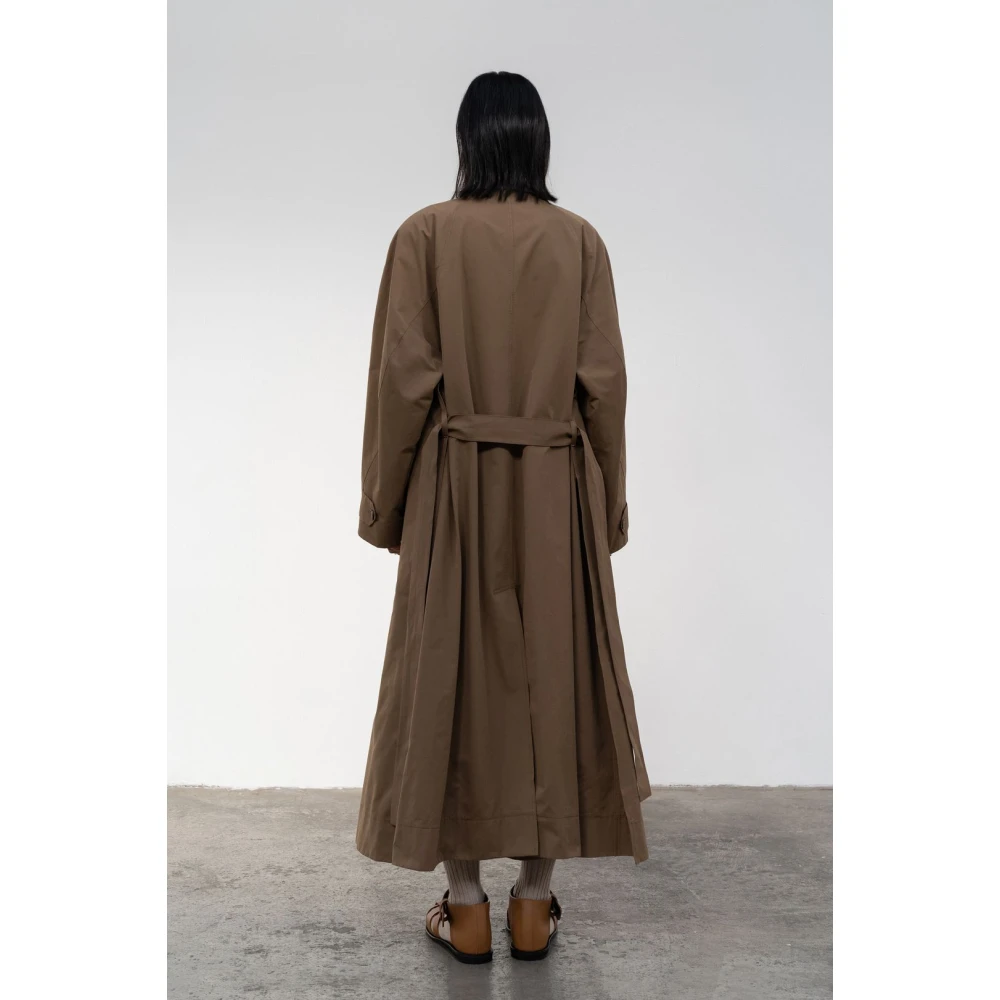 LOW Classic Moderne Ballon Trenchcoat Brown Dames