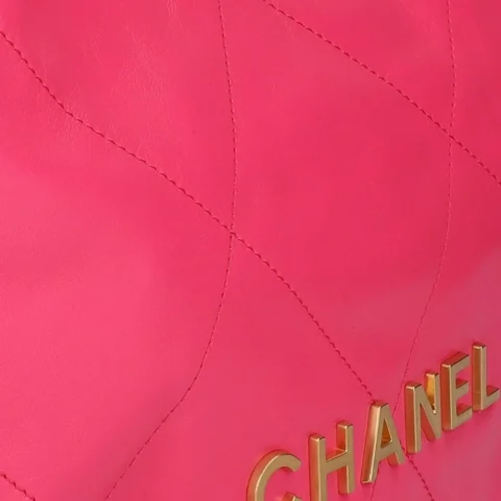 Chanel Vintage Pre-owned Leather chanel-bags Pink Dames
