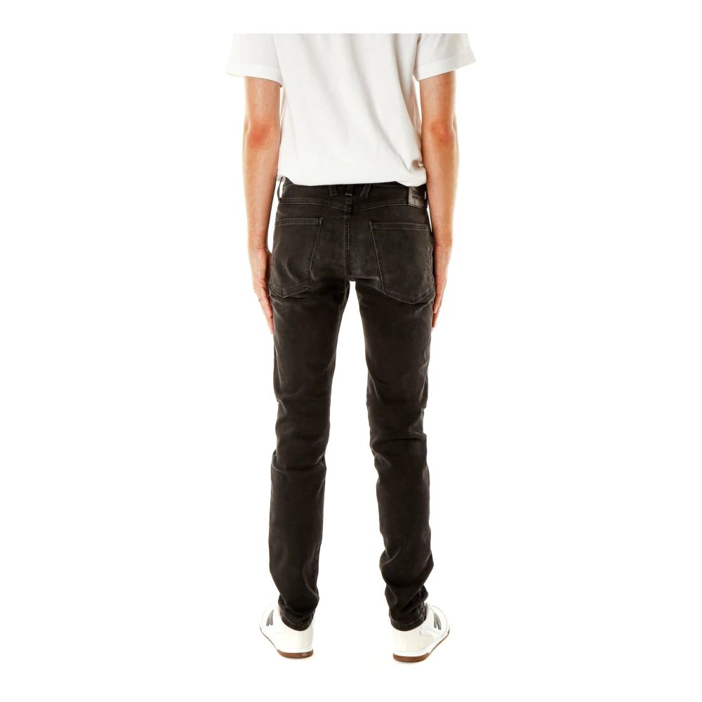 Replay Slim Fit Mid Waist Jeans Gray Heren