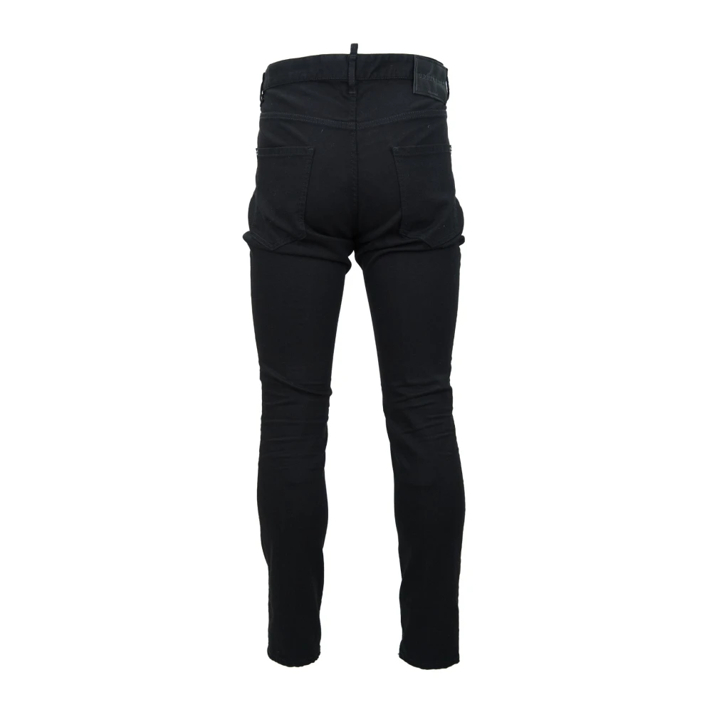 Dsquared2 Herenknoop Jeans Lente-Zomer Collectie Black Heren