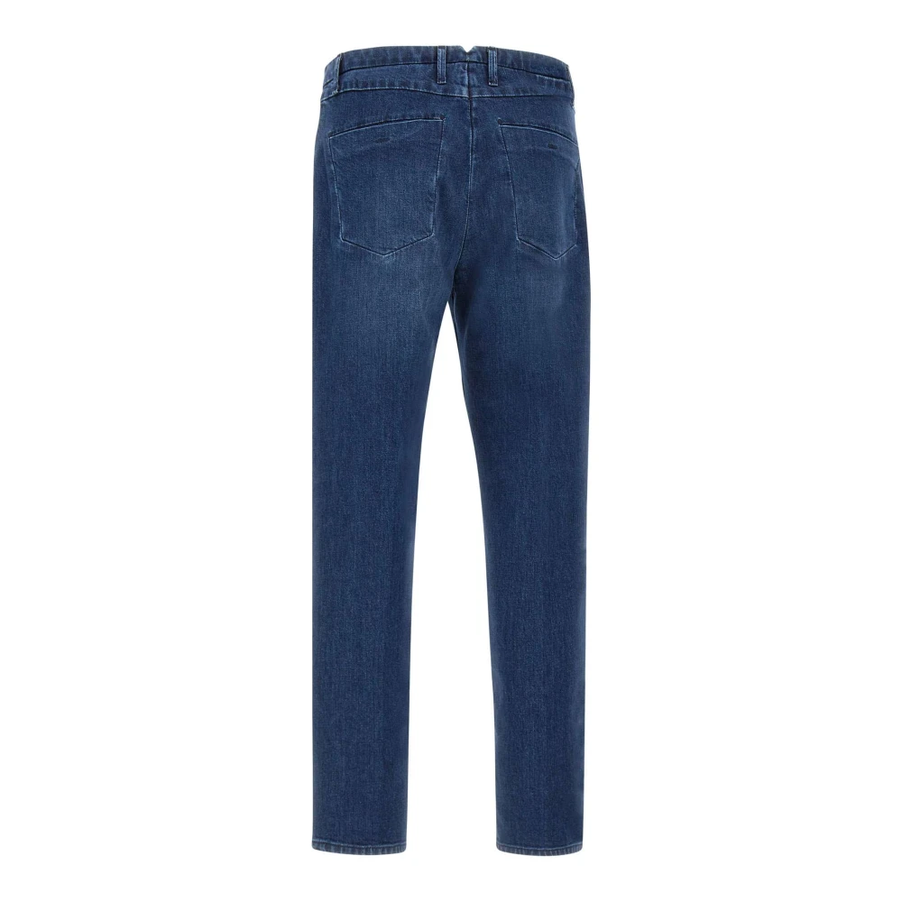 Incotex Blauwe Stretch Denim Jeans Blue Heren