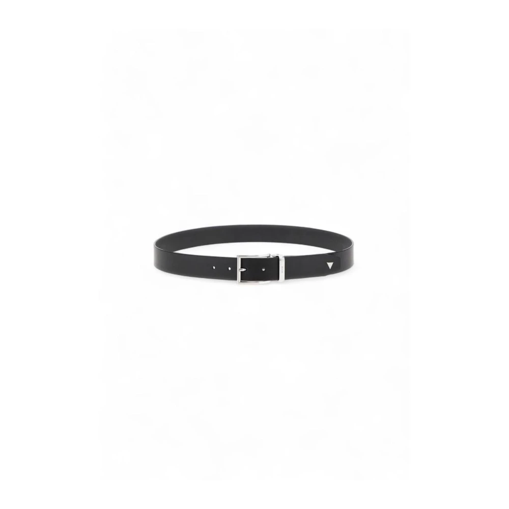 Guess Klassieke Leren Riem Collectie Black Heren