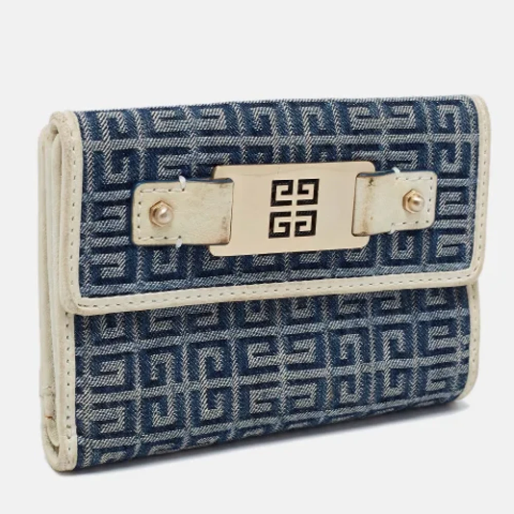 Givenchy Pre-owned Canvas wallets Blue Dames