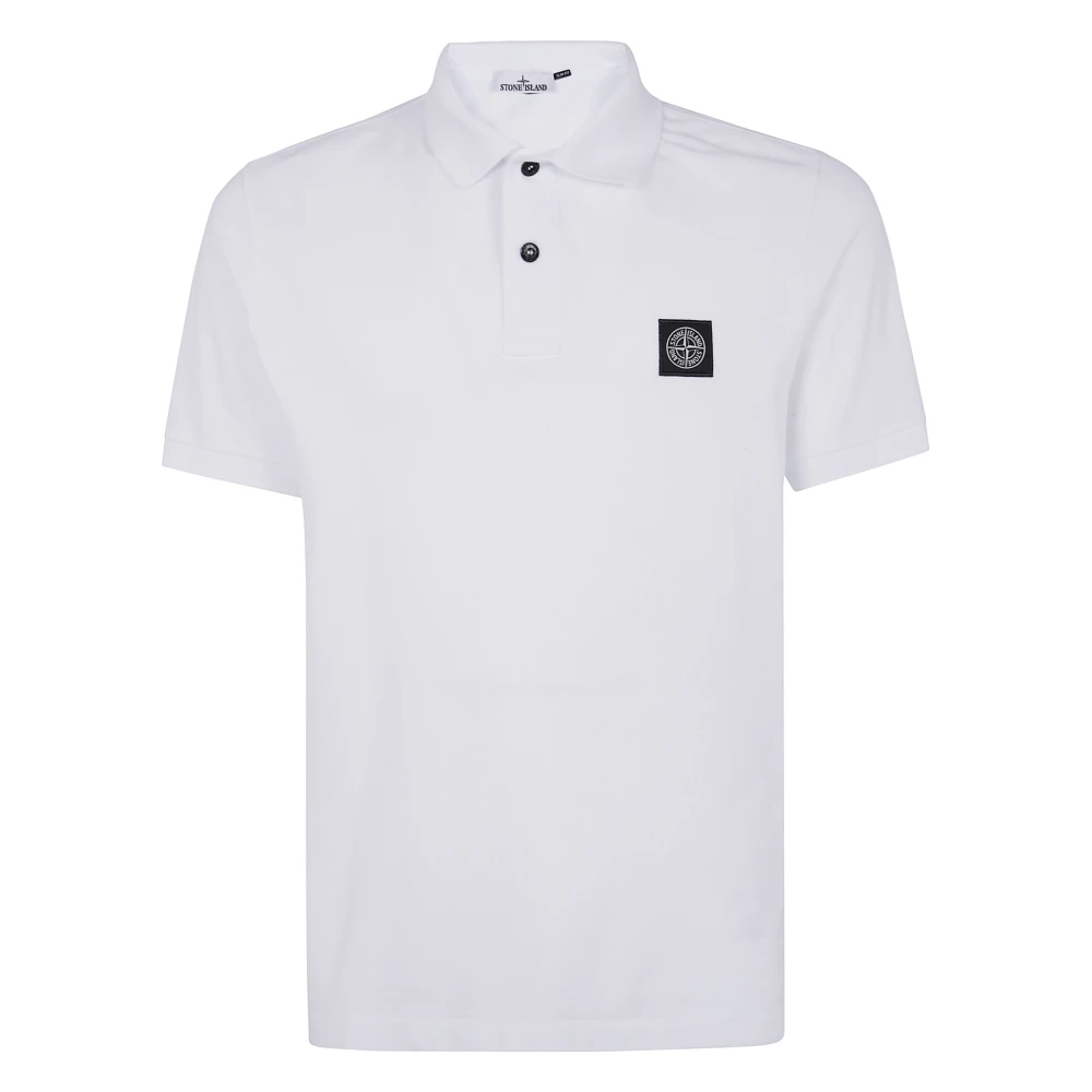 Stone Island Slim Fit Polo Met Korte Mouwen White Heren