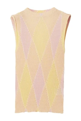 Argyle Stickad Väst
