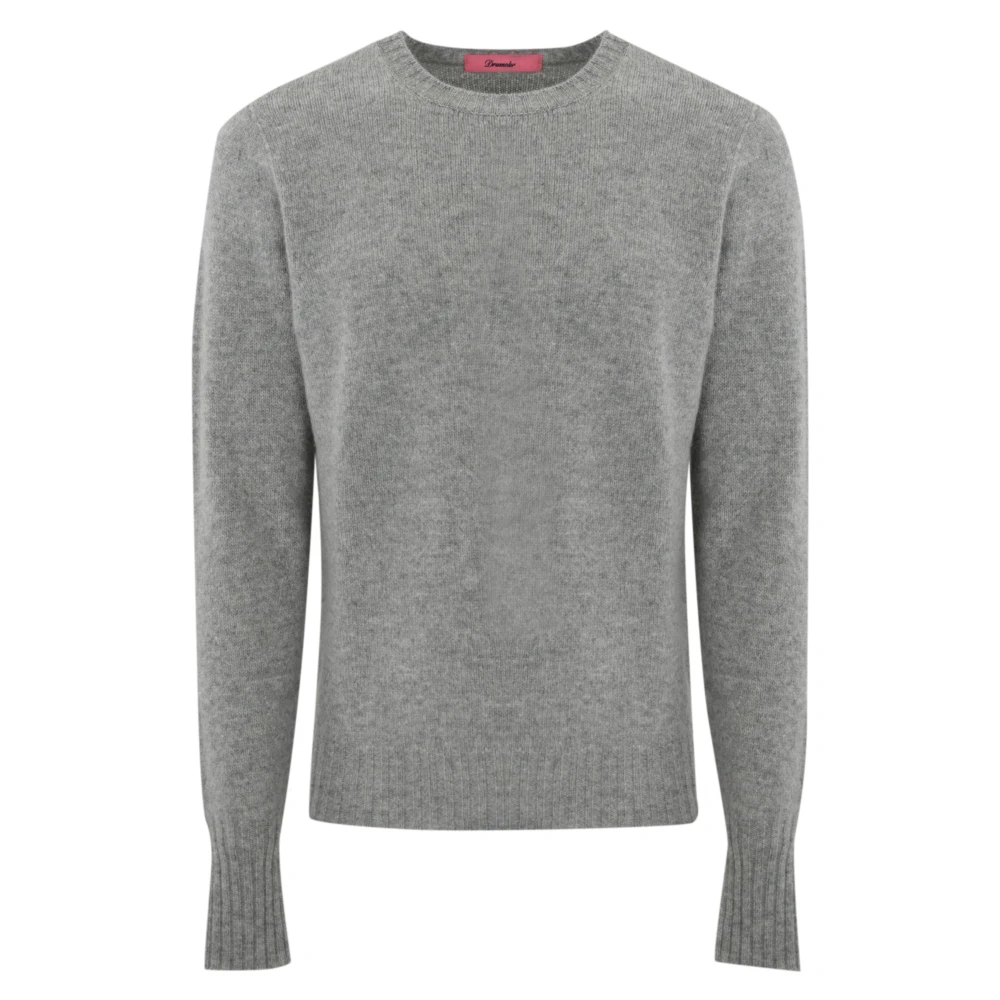 Drumohr Kasjmier Grijs Ronde Hals Sweater Gray Heren