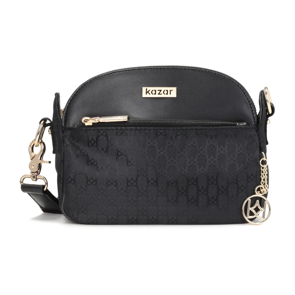 Kazar Dames zwarte messenger tas Black Dames