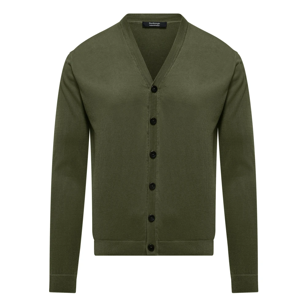 Bomboogie Men's Green Cotton Cardigan - Cardigans - Xl - Knitwear