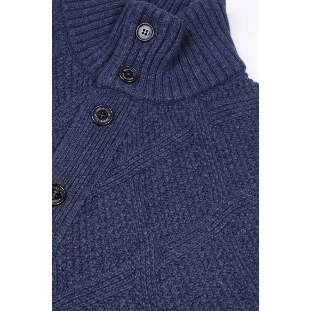 Brooksfield Blauwe Sweaters voor Mannen Blue Heren