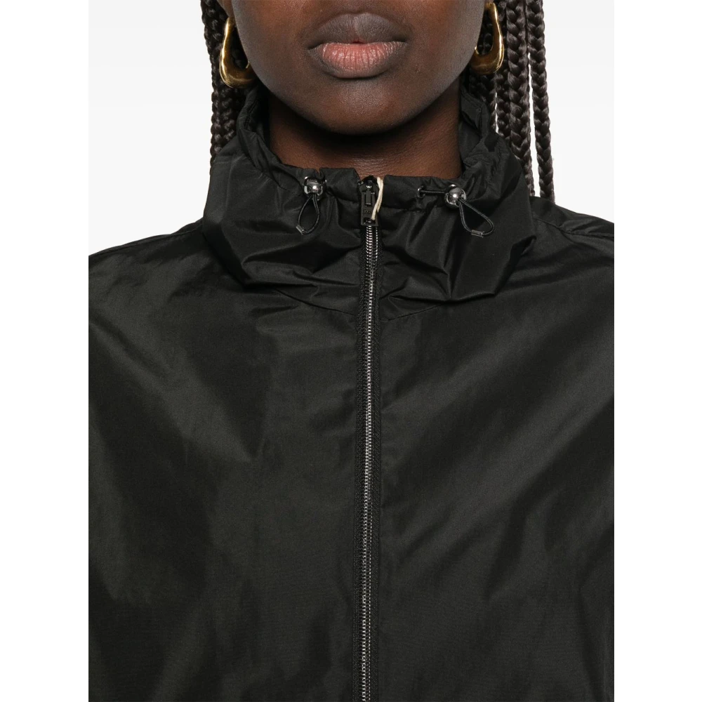 Herno Zwarte Zip Jas Black Dames