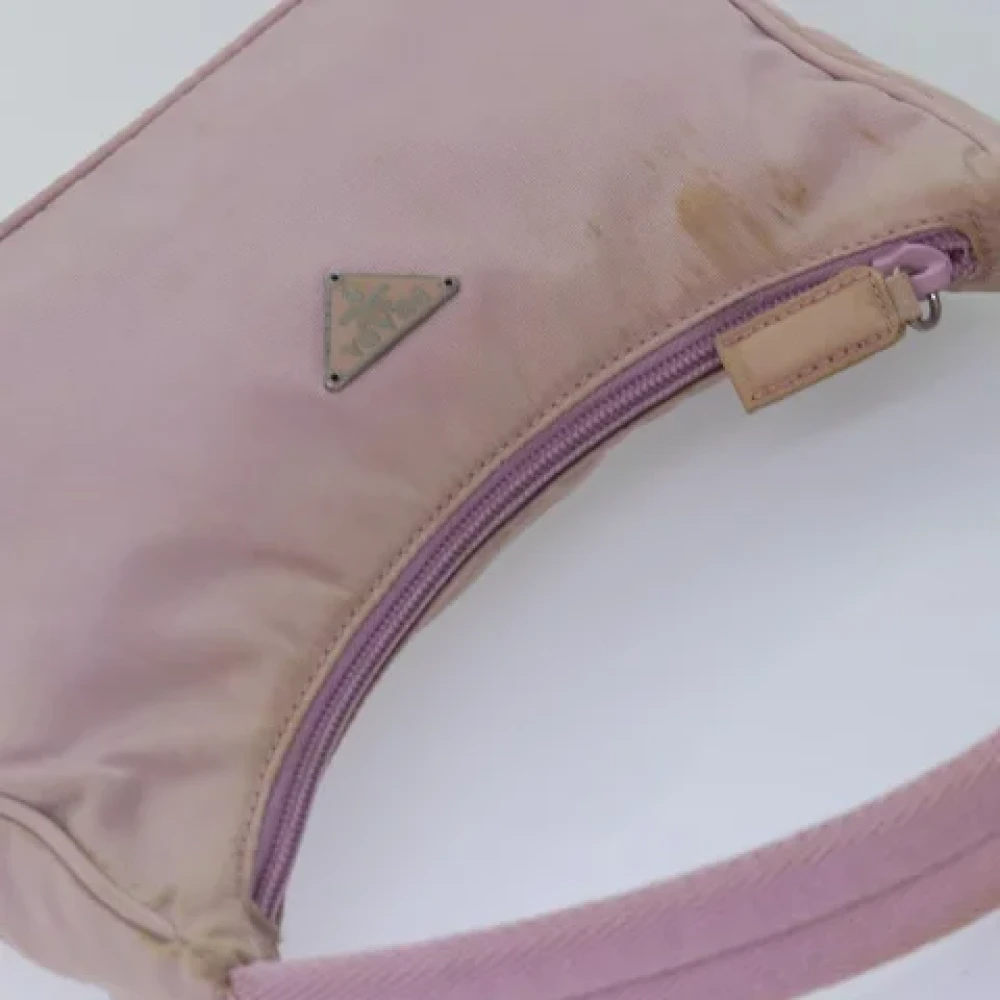 Prada Vintage Pre-owned Nylon handbags Pink Dames