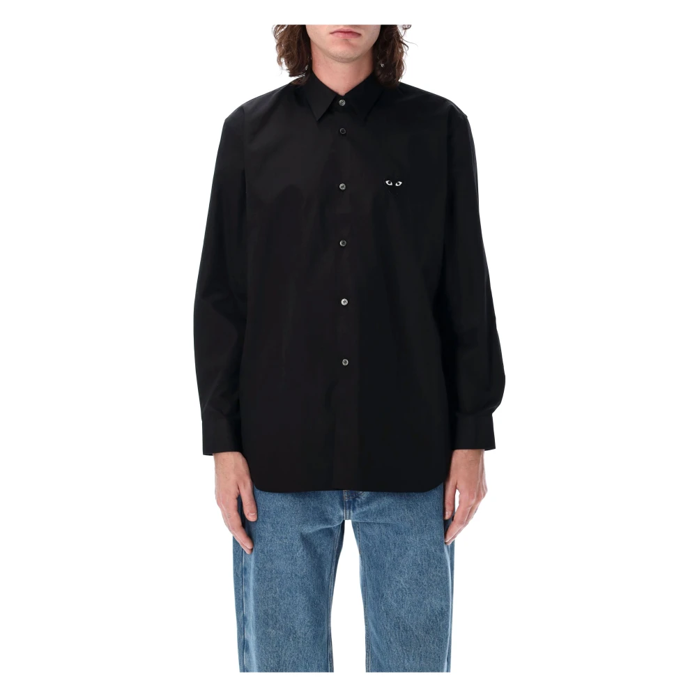Comme des Garçons Zwart Hart Shirt Aw24 Black Dames