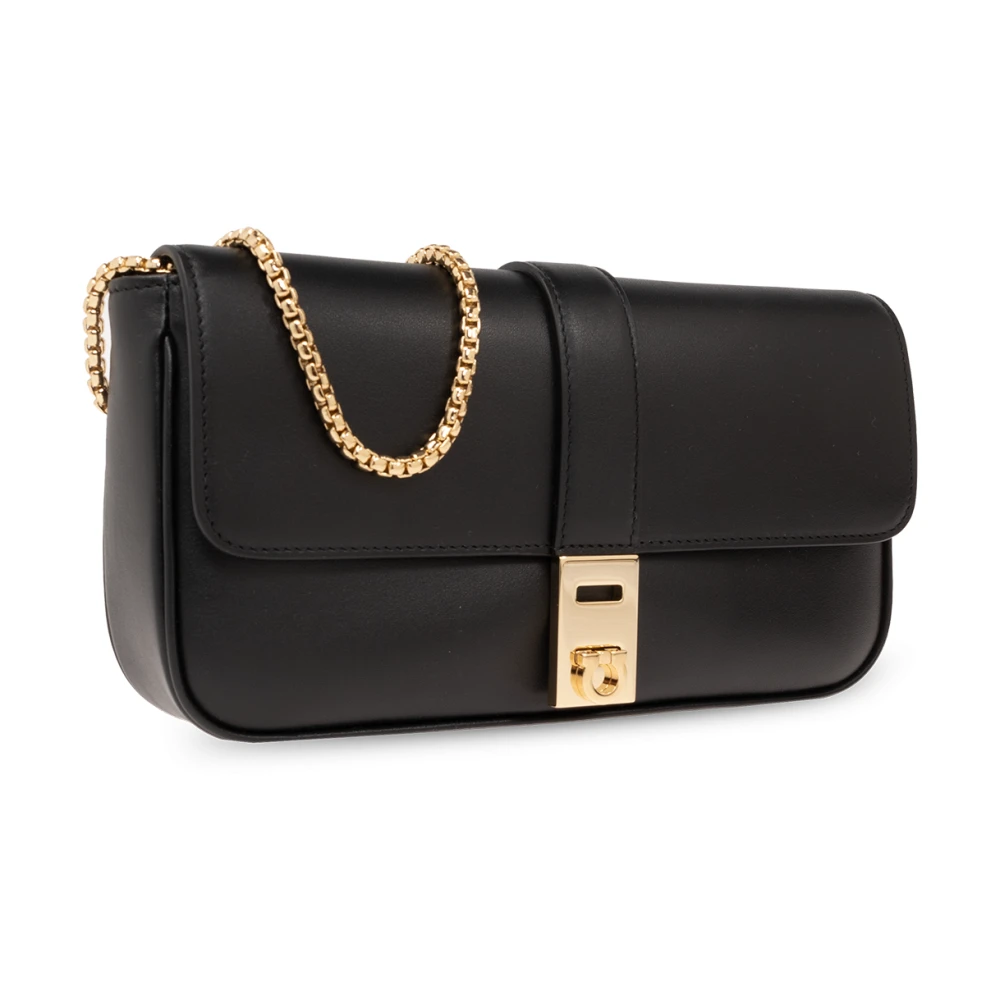 Salvatore Ferragamo Arch Mini schoudertas Black Dames