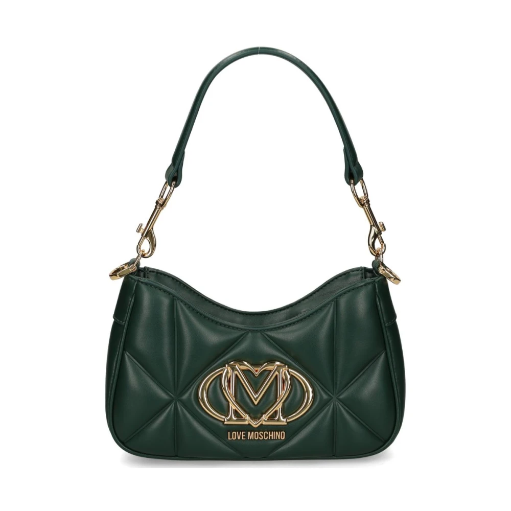Love Moschino Women's Green Shoulder Bags, One Size, Quilted Shoulder Bag