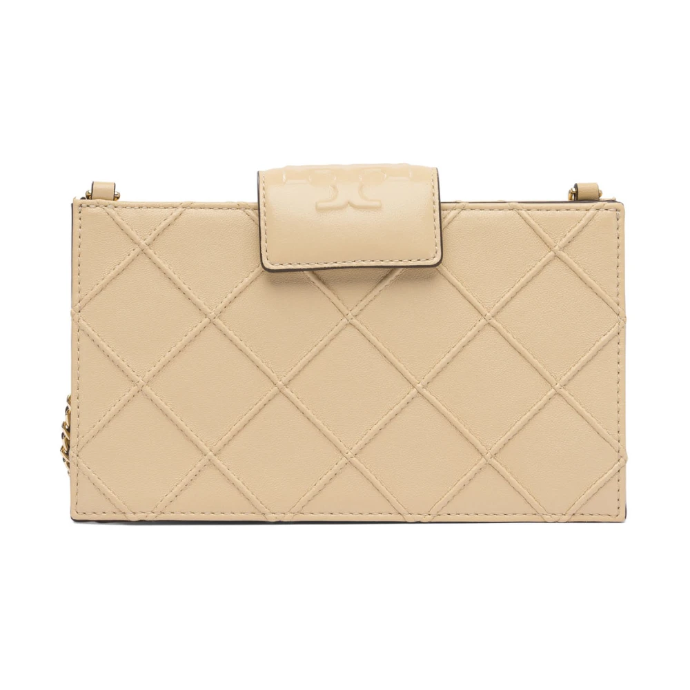 Tory Burch Women's Beige Mini Chain Wallet Accessories - Wallets & Cardholders - One Size - Accessories