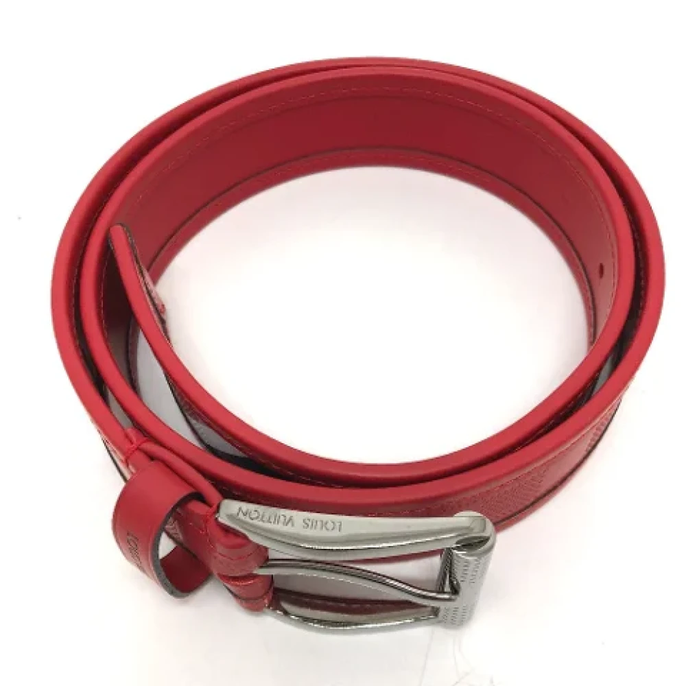 Louis Vuitton Vintage Pre-owned Leather belts Red Dames