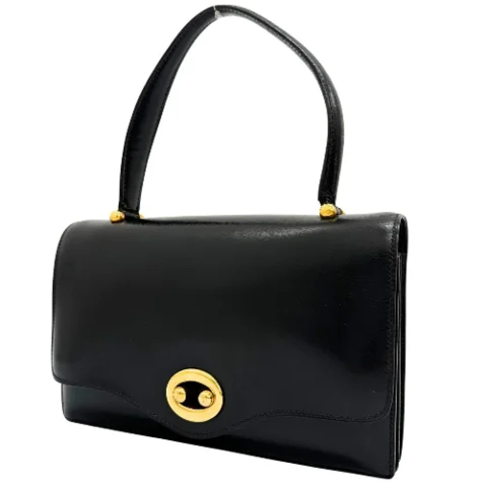 Hermès Vintage Pre-owned Leather handbags Black Dames