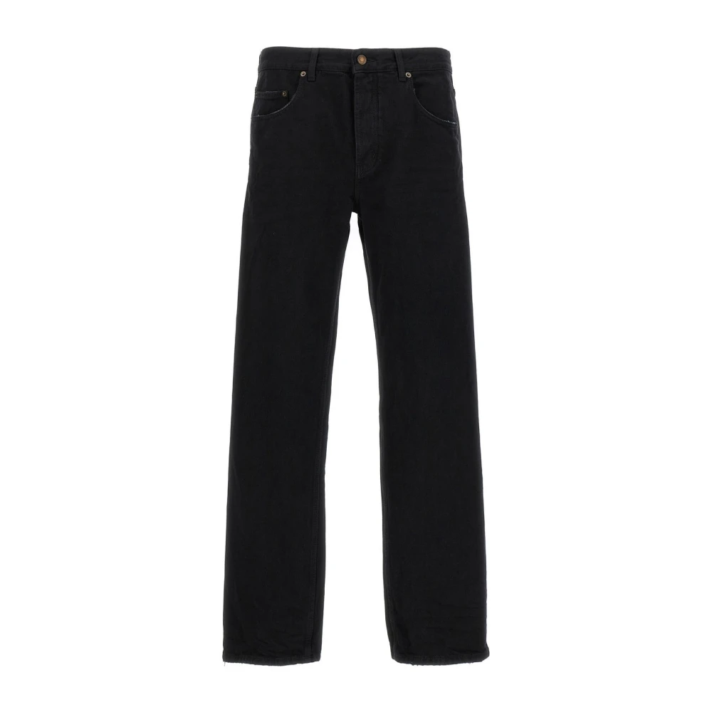 Saint Laurent Baggy Denim Jeans Black Heren