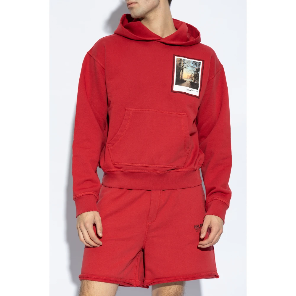 Helmut Lang Capuchontrui Red Heren