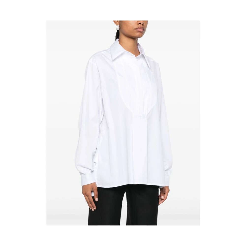 Niccolò Pasqualetti Witte Katoenen Poplin Overhemd White Dames