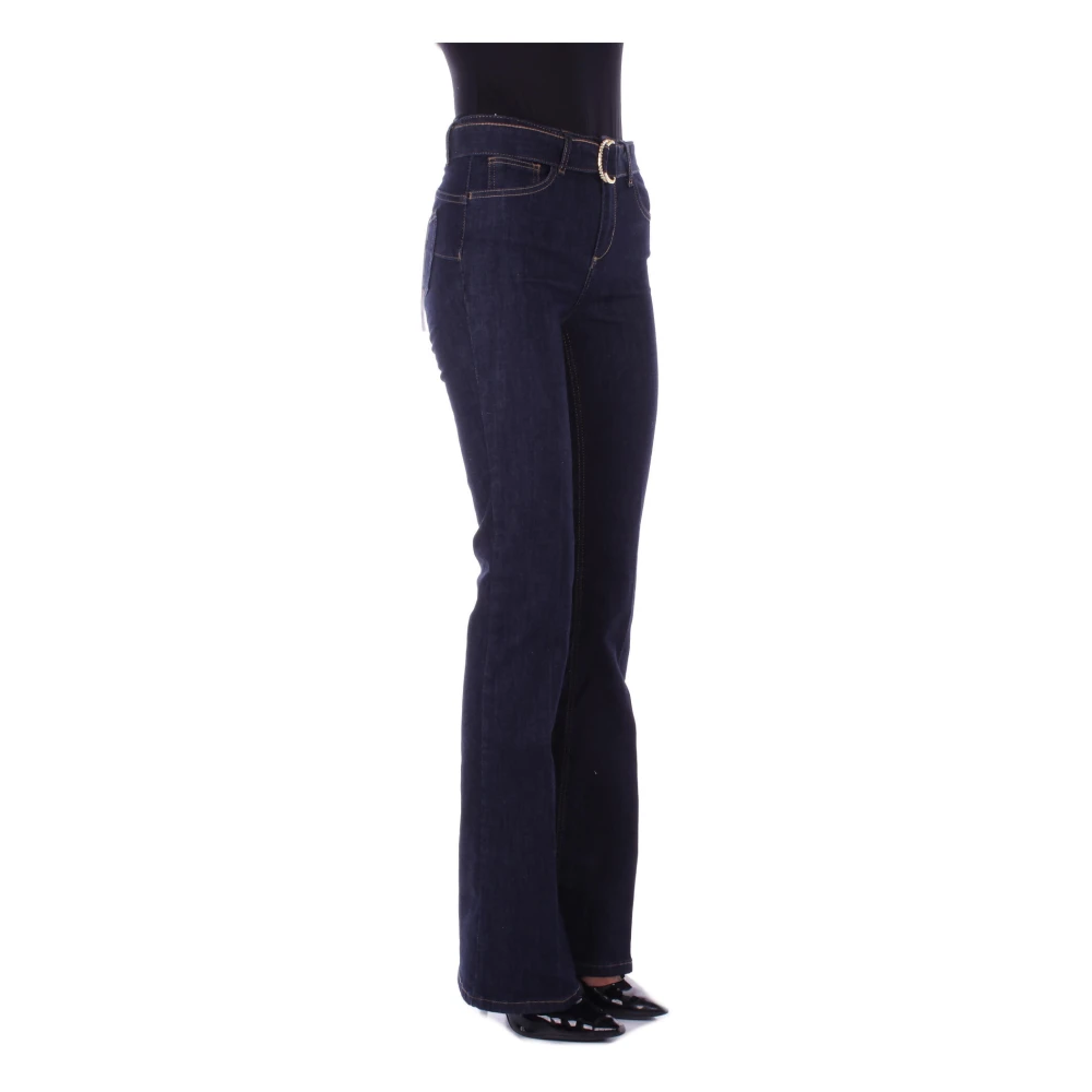 Liu Jo Blauwe Slim Fit Jeans Logo Achterkant Blue Dames