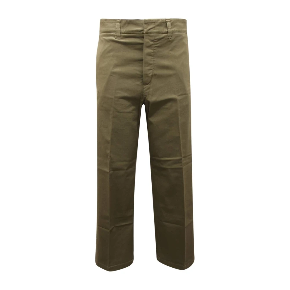 Department Five Men's Green Departt Five, Straight Trousers, W30, Military Style Trousers Made In Italy