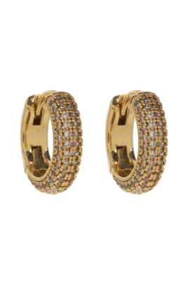 Brilliant Statements Pave Mini Huggies