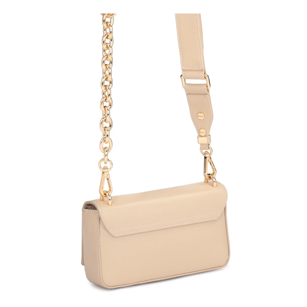 Kazar Kleine handtas aan een brede band met ketting Beige Dames