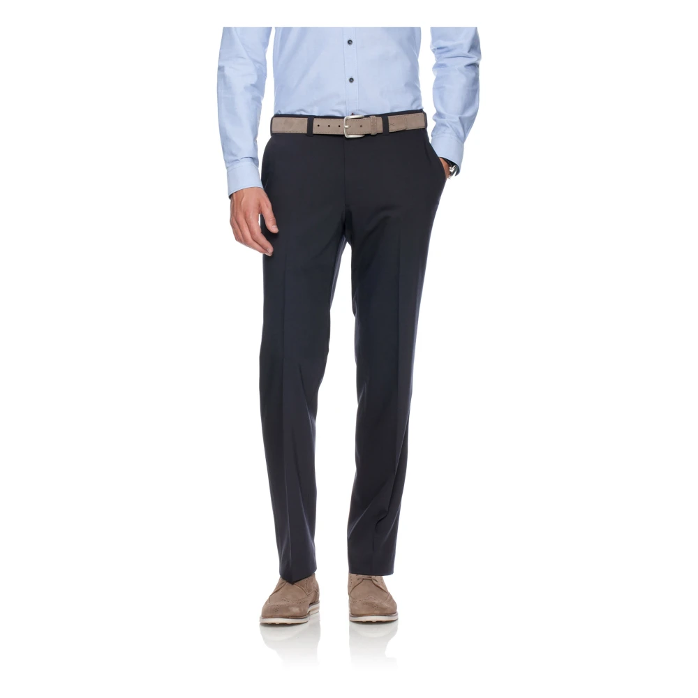 Eurex Elegante wolblend zakelijke chino's Blue Heren