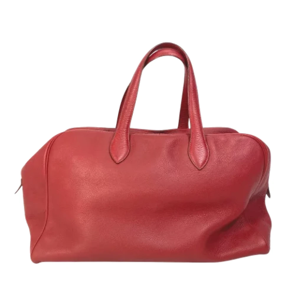 Hermès Vintage Pre-owned Leather travel-bags Red Dames