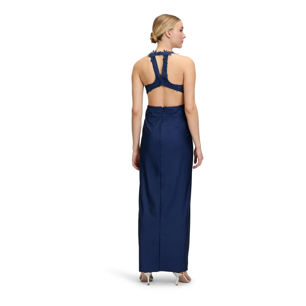 Vera Mont Avondjurk met Strass en Split Blue Dames