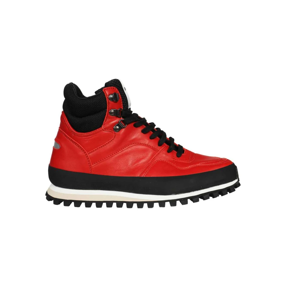 Spalwart Leren Veterschoenen Heren Schoenen Rood