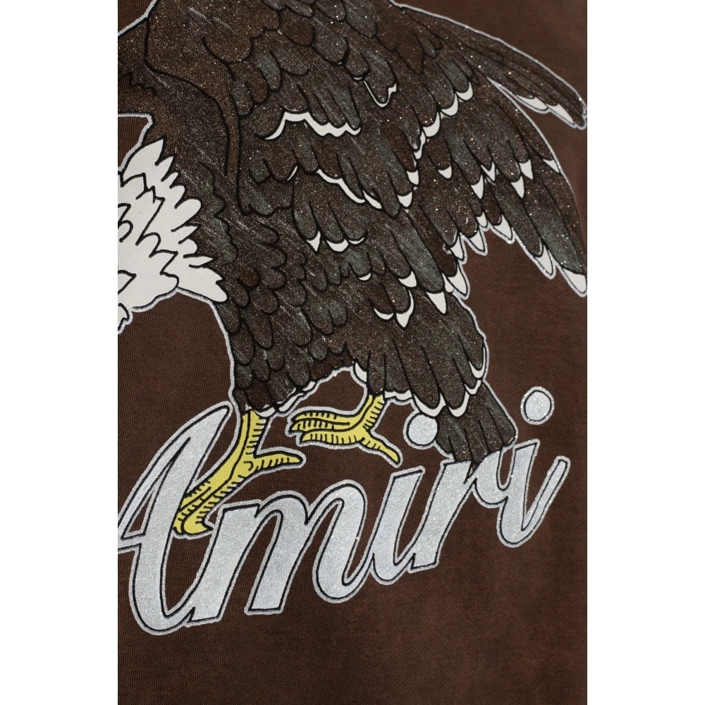 Amiri Sweatshirt met logo Brown Heren