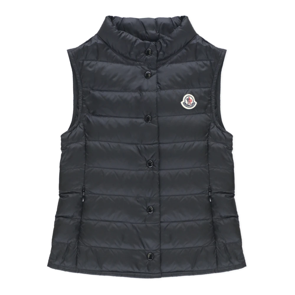 Moncler Svart Vadderad Quiltad Väst för Pojke Black, Pojke