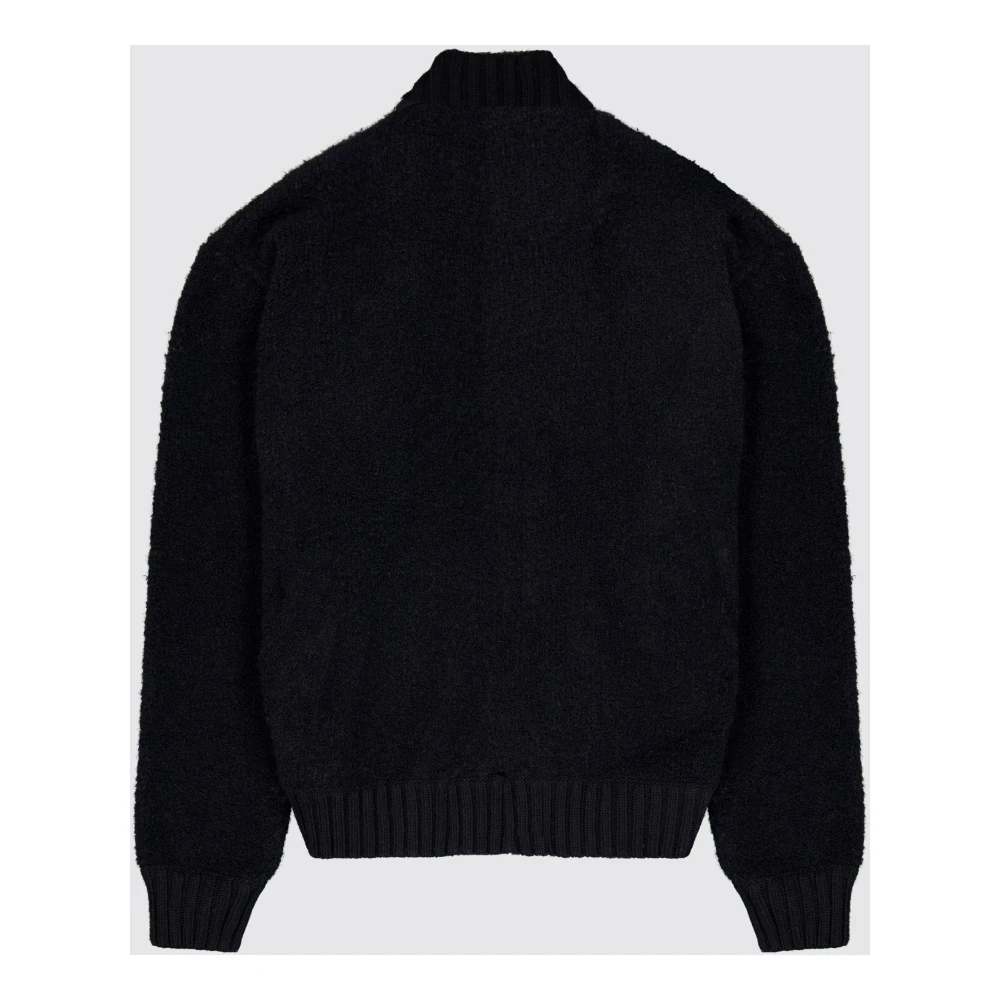 Laneus Merino Bouclè Bomber Jack Black Heren