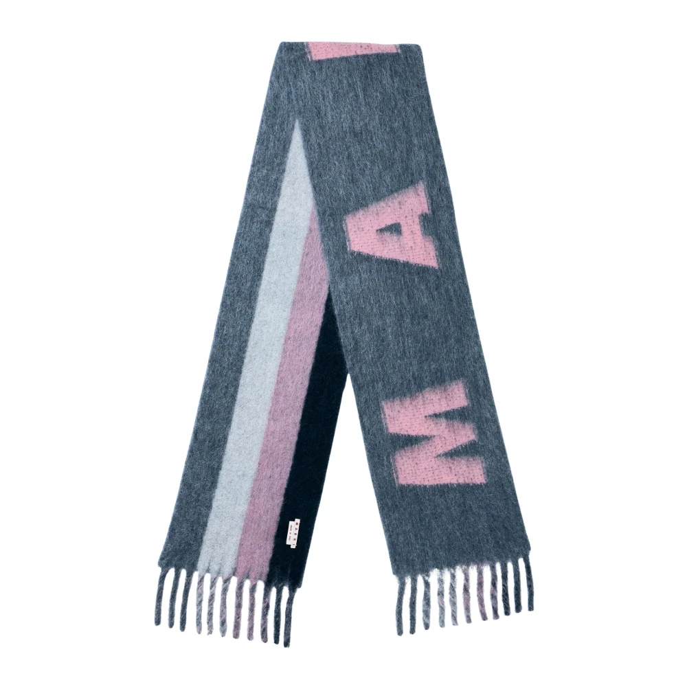 Marni Gemêleerde Wolmix Franje Sjaal Multicolor Dames