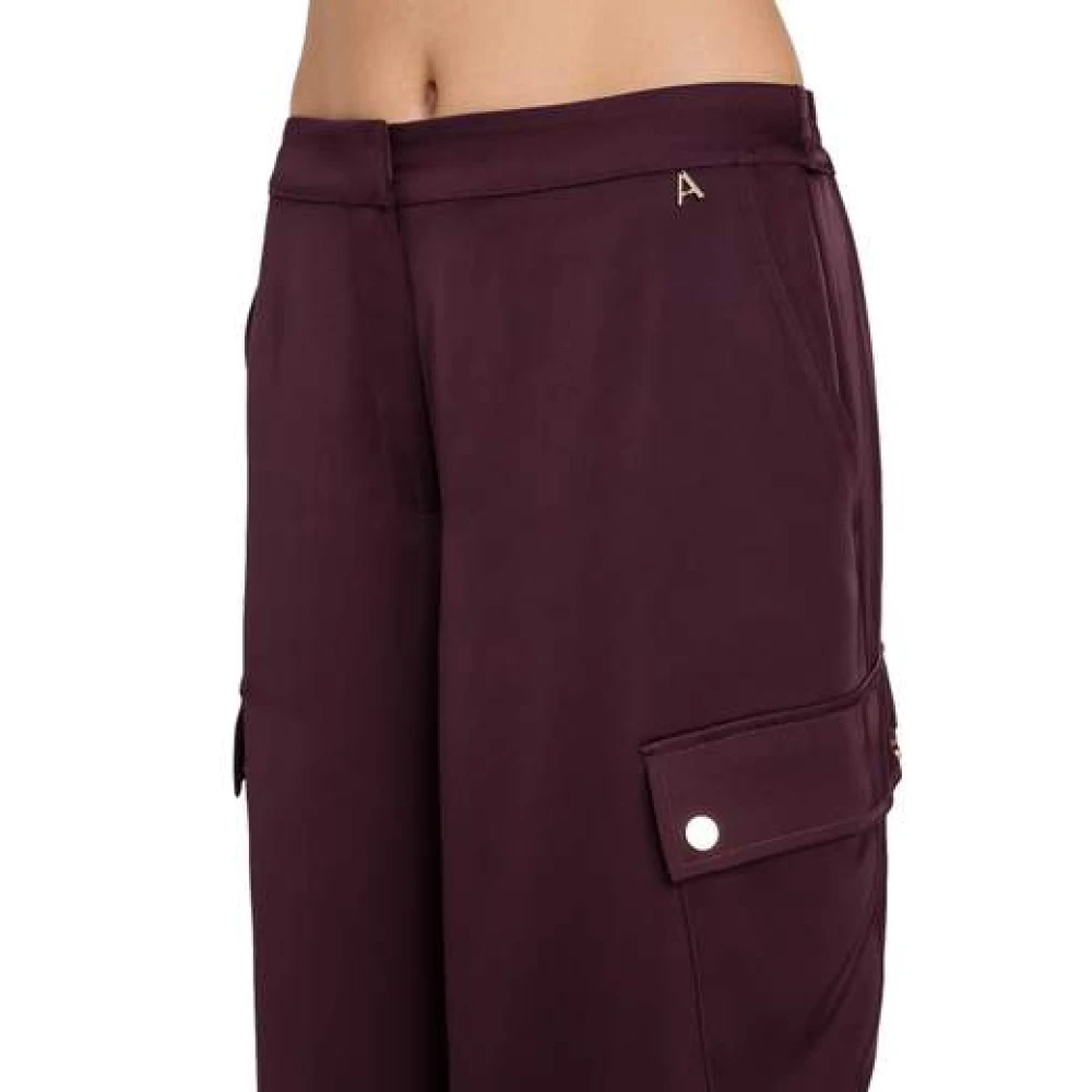 Twinset Paarse Broek Aw24 Purple Dames