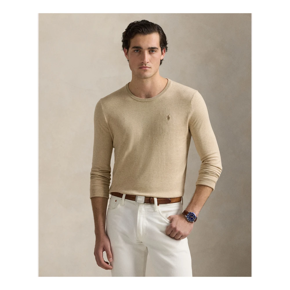 Ralph Lauren Rondgebreide trui Beige Heren