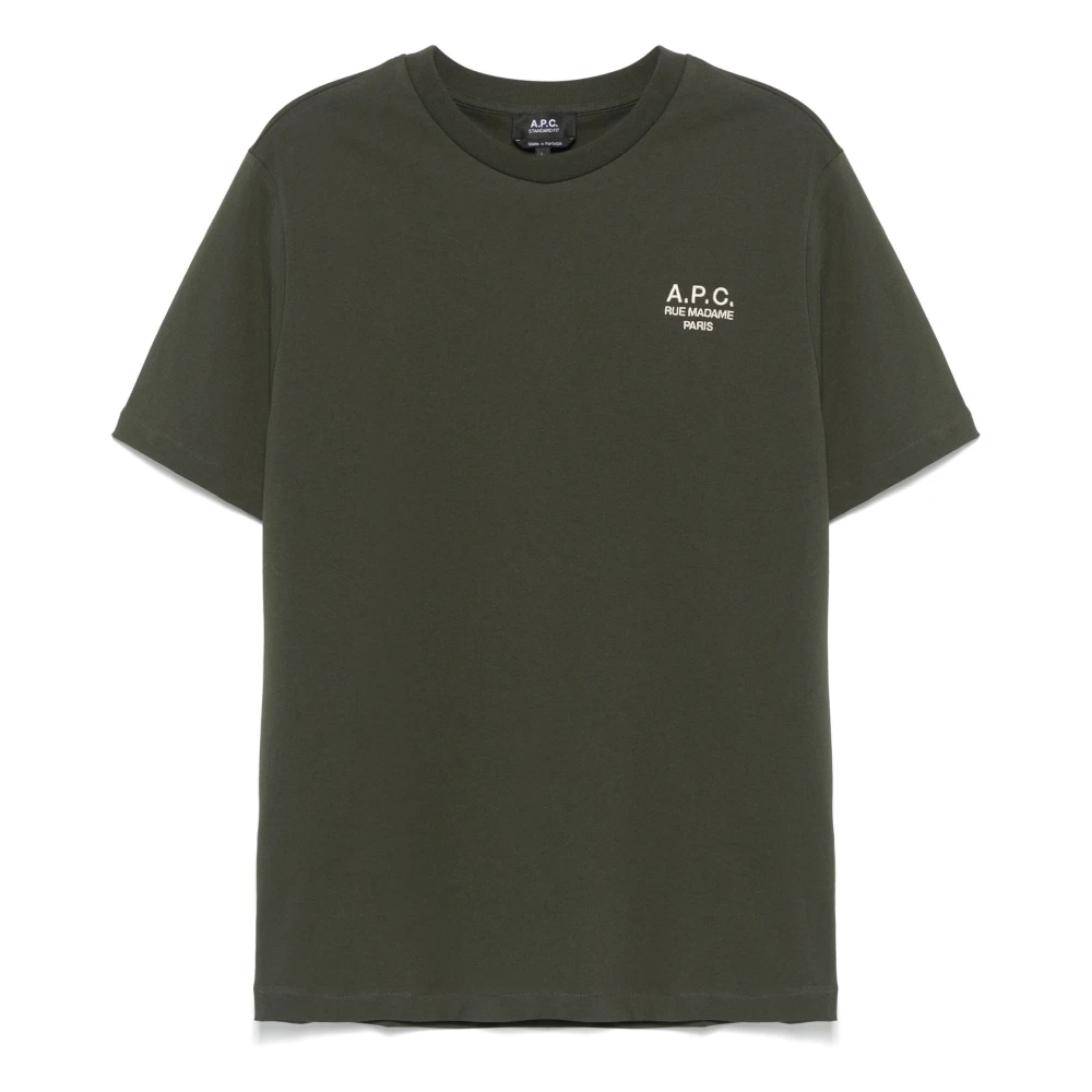 A.p.c. Katoenen T-shirt met Designers code Green Heren